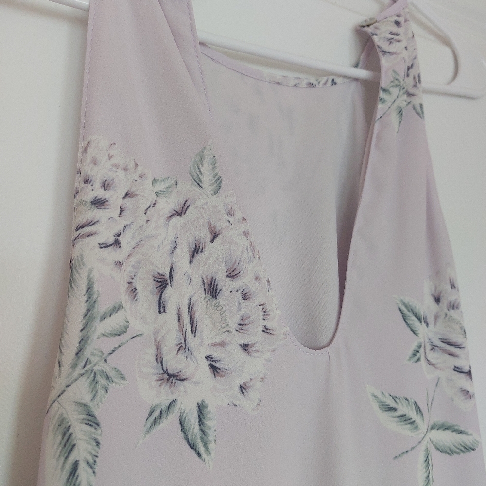 MuMu Lilac Purple Floral Flowy Slip Dress
